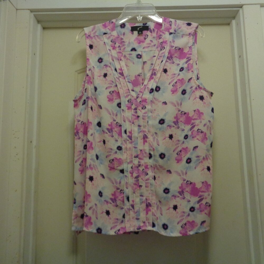 DEMURE COQUETTE SWEETIEPIE BARBIECORE FLORALS SLEEVELESS BLOUSE X L